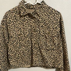 cheetah jean jacket